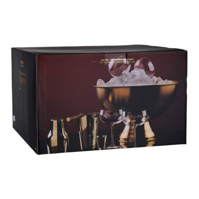 Enfriador para champán bañado en oro 10 litros