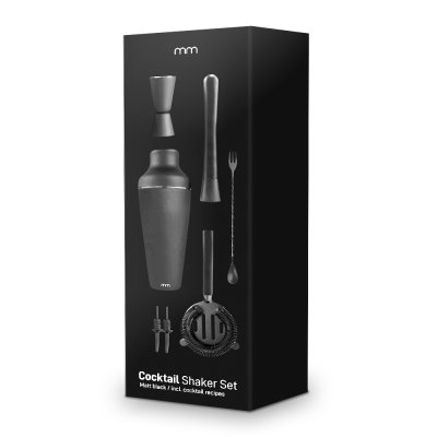 Set de cóctel negro 7 piezas
